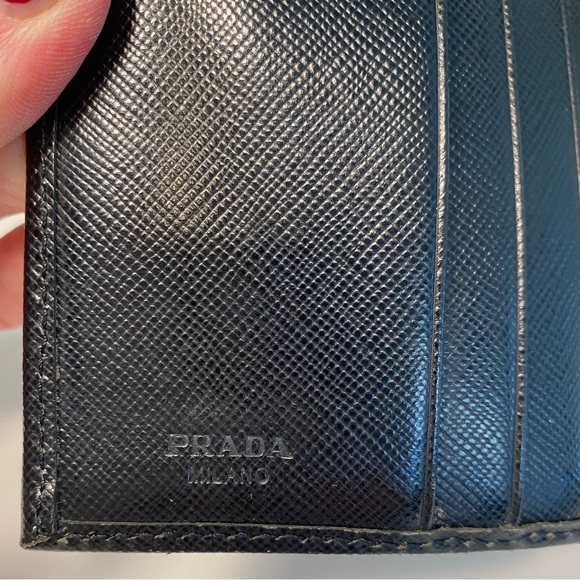 PRADA Saffiano Leather Trifold Wallet Unisex - Picture 7 of 13